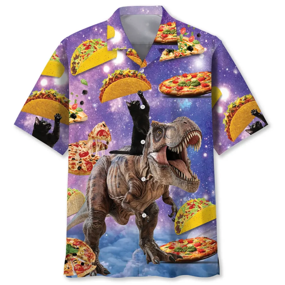 Dinosaur Pizza Cat Hawaiian Shirt BS2763964 - Been Store