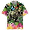 Dinosaur Tropical Flowers Hawaiian Shirt BS2763959 - Been Store