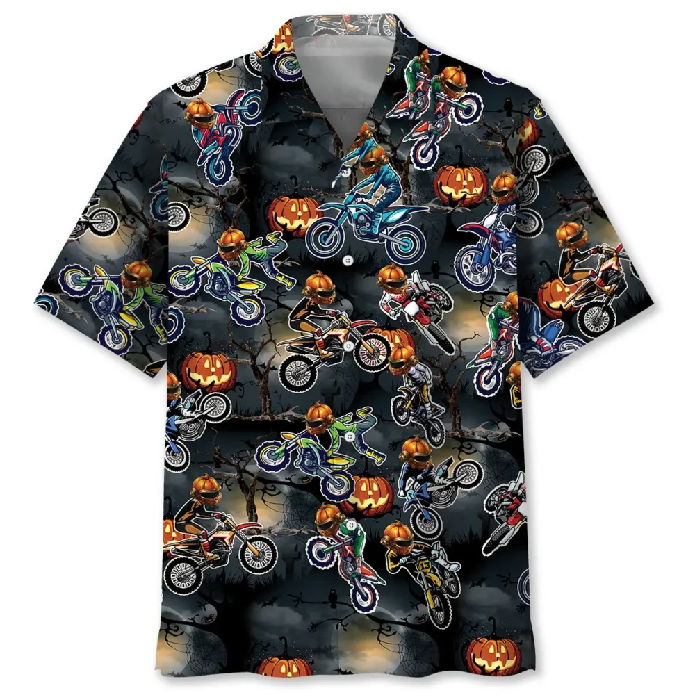 Dirt Bike Halloween Night Hawaiian Shirt BS2763236 - Been Store