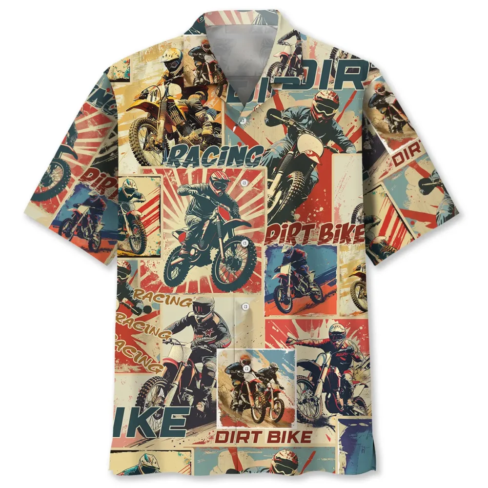 Dirt Bike Retro Magazine Hawaiian Shirt BS2763384 - Been Store