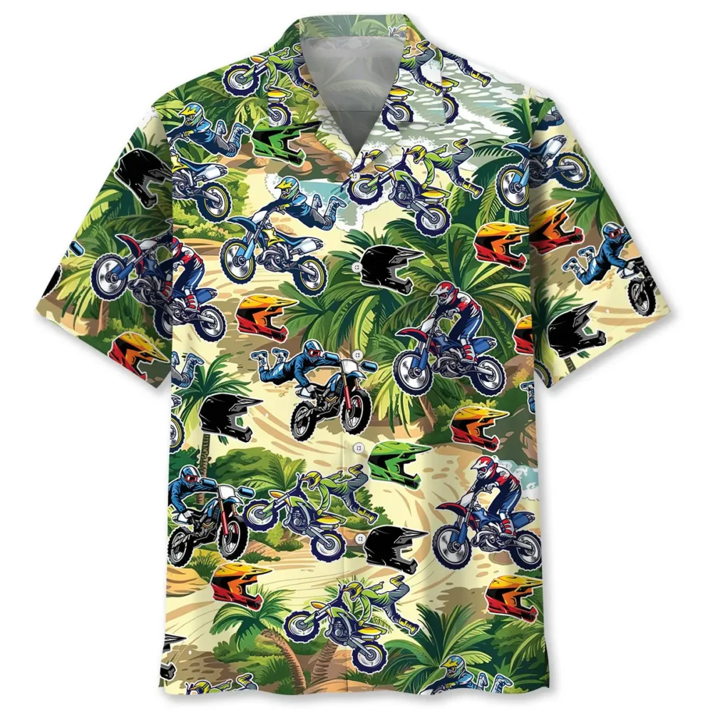 Dirt Bike Tropical Terrain Hawaiian Shirt BS2763386 - Been Store