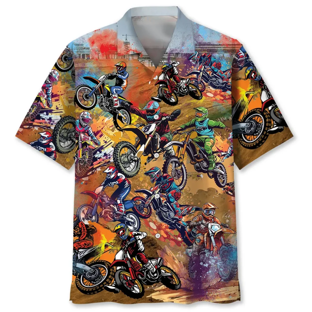 Dirt Bike Vintage Art Hawaiian Shirt BS2763377 - Been Store