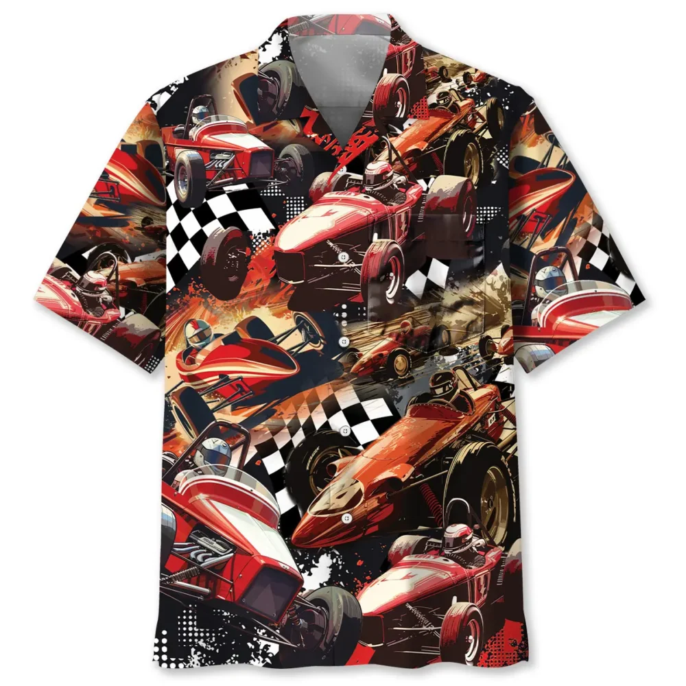 Dirt Track Racing Sprint Car Hawaiian Shirt BS2763602 - Been Store