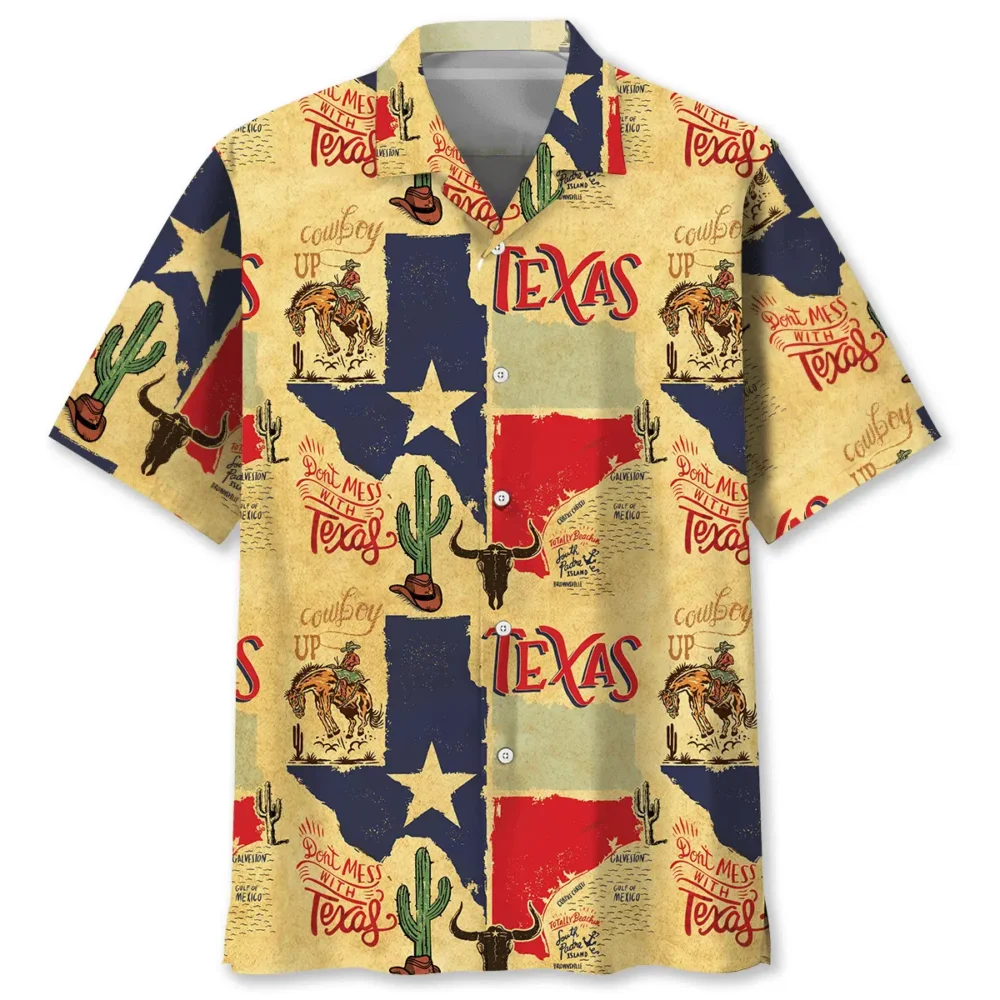 Don't Mess With Texas Cowboy Hawaiian Shirt BS2763533 - Been Store