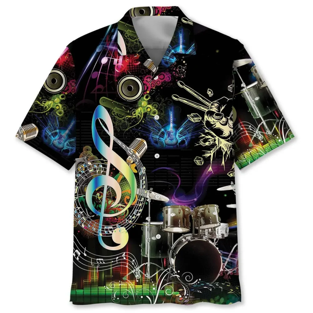 Drum Neon Light Hawaiian Shirt BS2763491 - Been Store