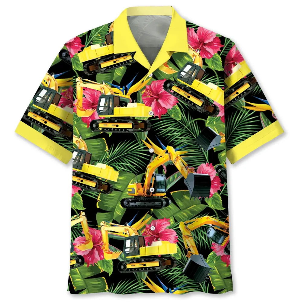 Excavator Tropical Hawaiian Shirt BS2763937 - Been Store