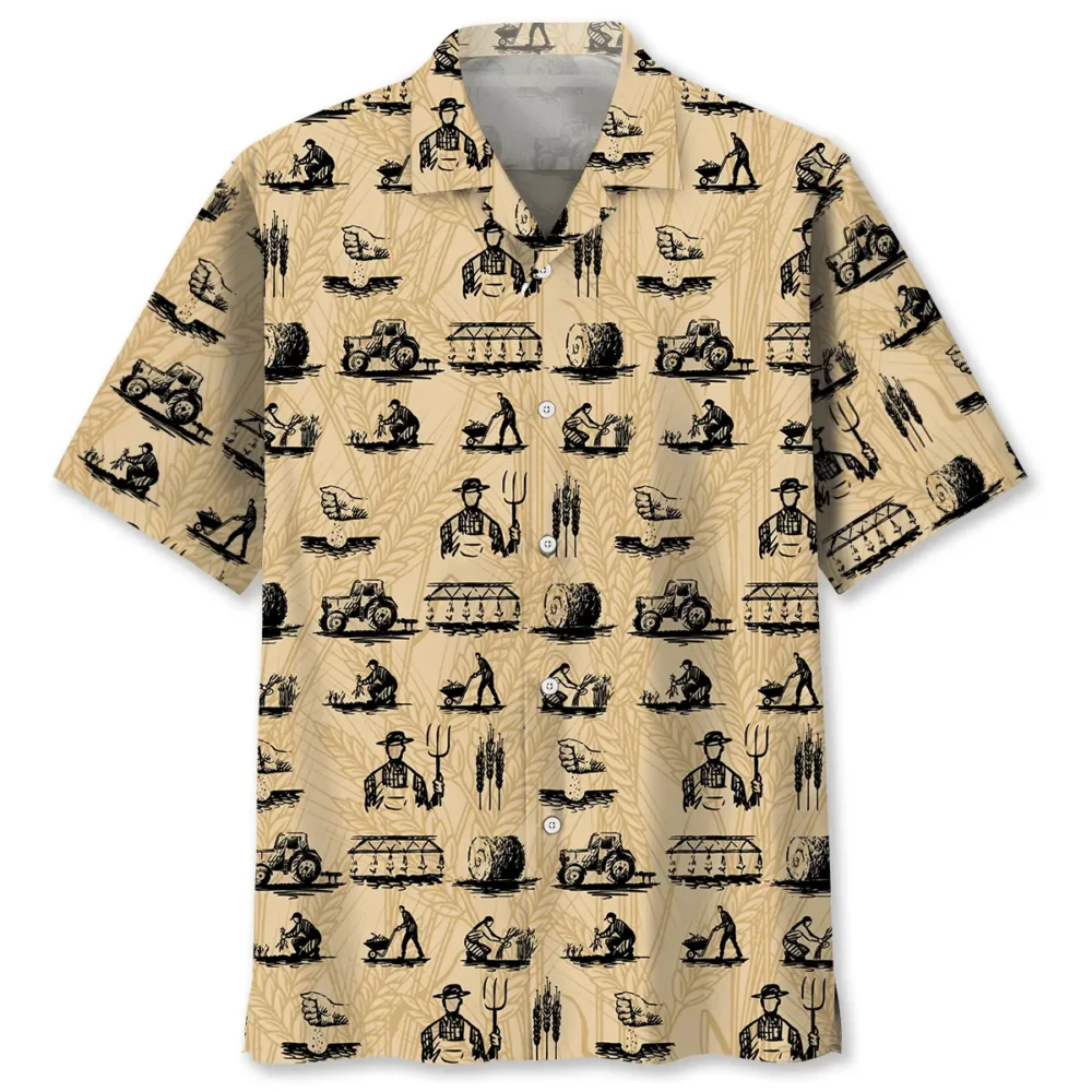 Farmer Vintage Hawaiian Shirt BS2762993 - Been Store