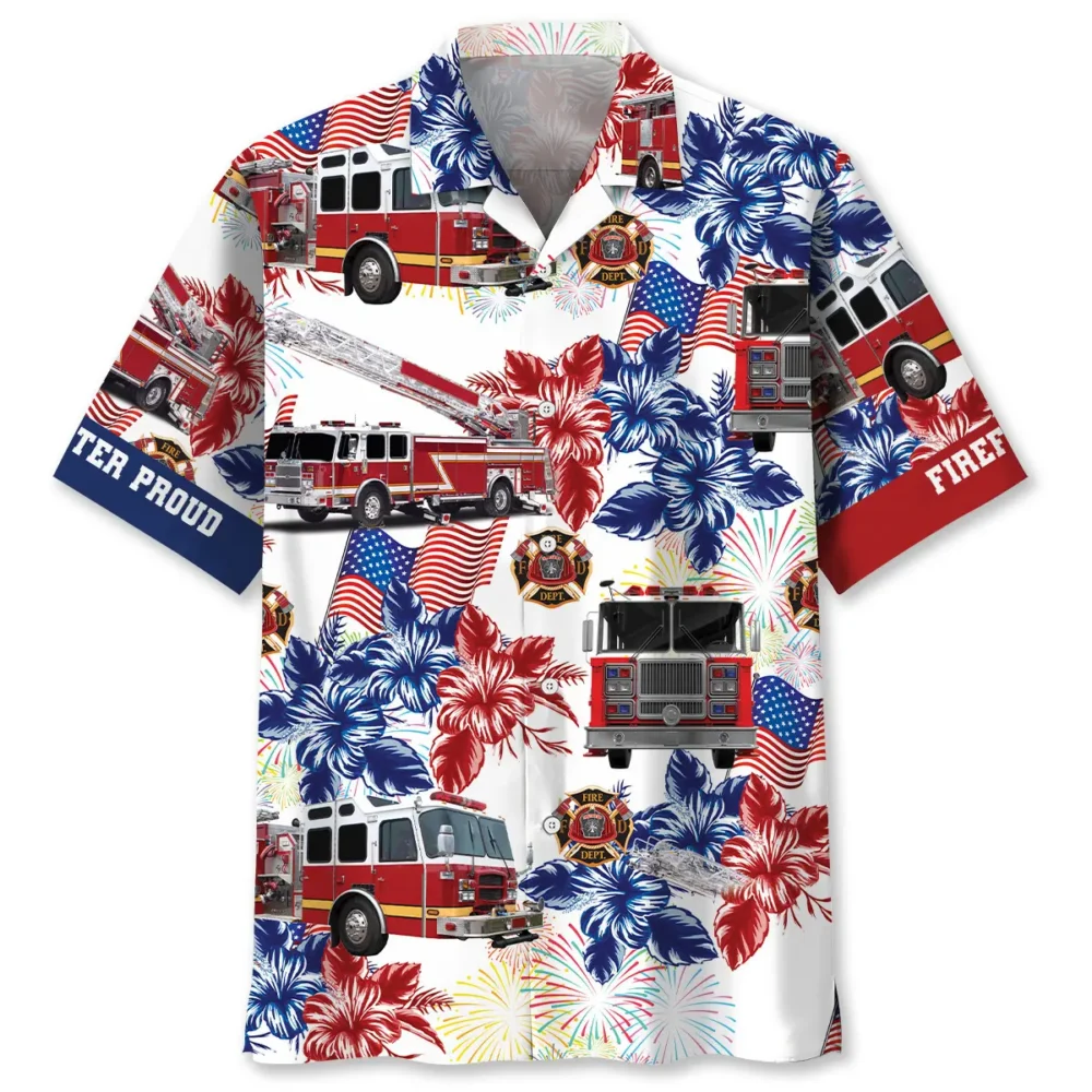 Fire Truck Proud Hawaiian Shirt BS2763748 - Been Store