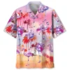Flamingo Purple Beach Hawaiian Shirt BS2763185 - Been Store