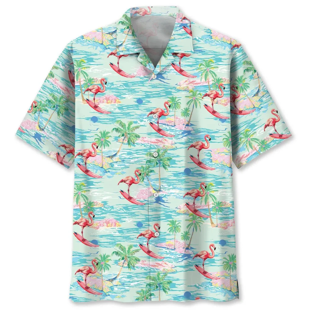 Flamingo Retro Beach Hawaiian Shirt BS2763502 - Been Store