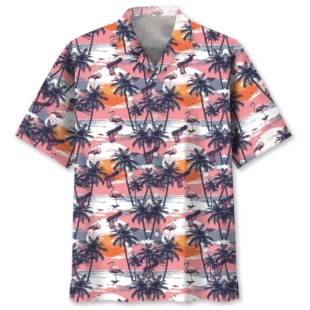 Flamingo Retro Sunset Hawaiian Shirt BS2763501 - Been Store