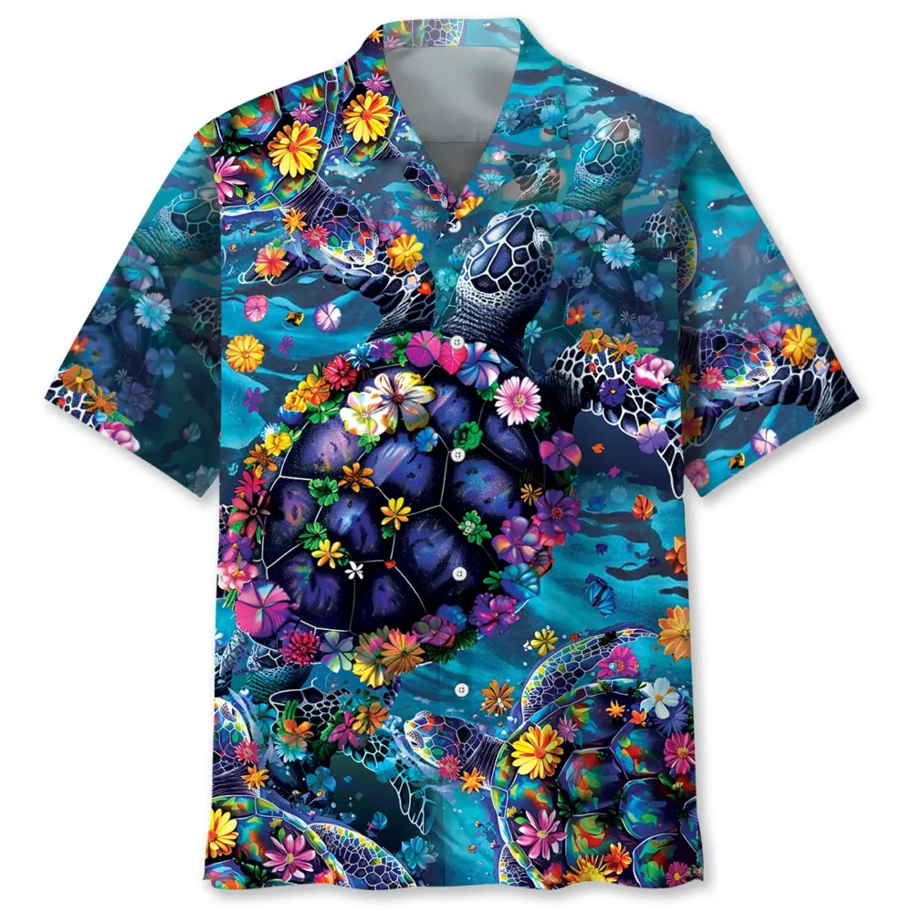 Floral Turtle Hawaiian Shirt BS2763756 - Been Store