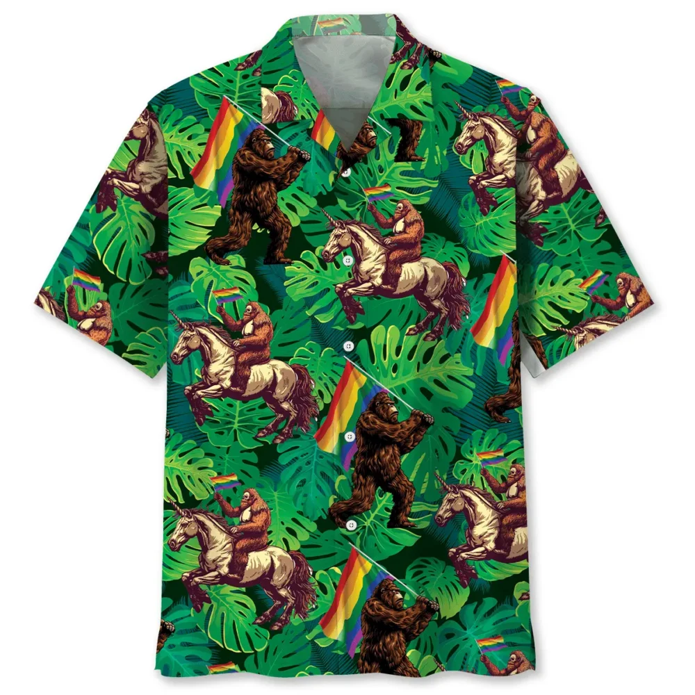 Funny Bigfoot Pride Hawaiian Shirt BS2763916 - Been Store