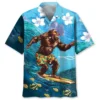 Funny Bigfoot Surfing Hibiscus Hawaiian Shirt BS2763555 - Been Store