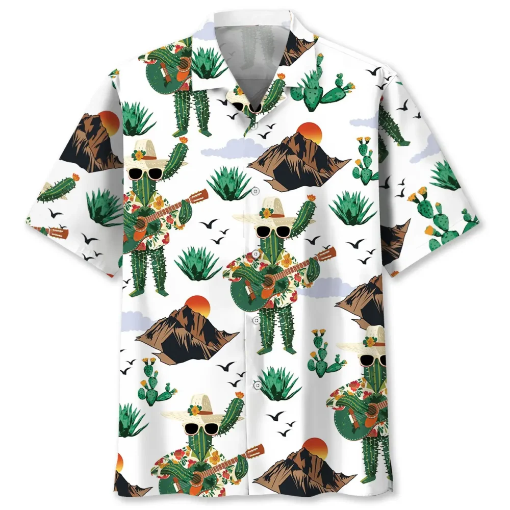 Funny Cactus Guitar Hawaiian Shirt BS2763740 - Been Store