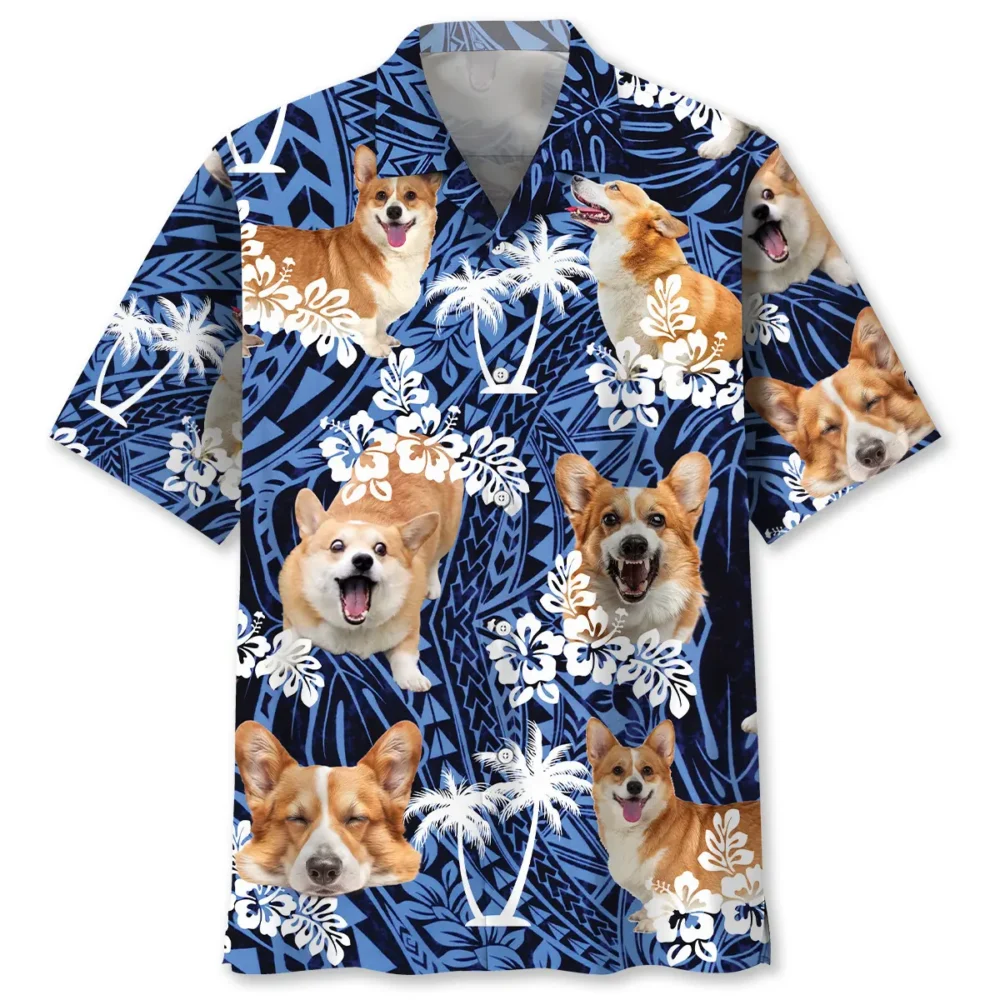Funny Corgi Dog Face Hawaiian Shirt BS2763496 - Been Store