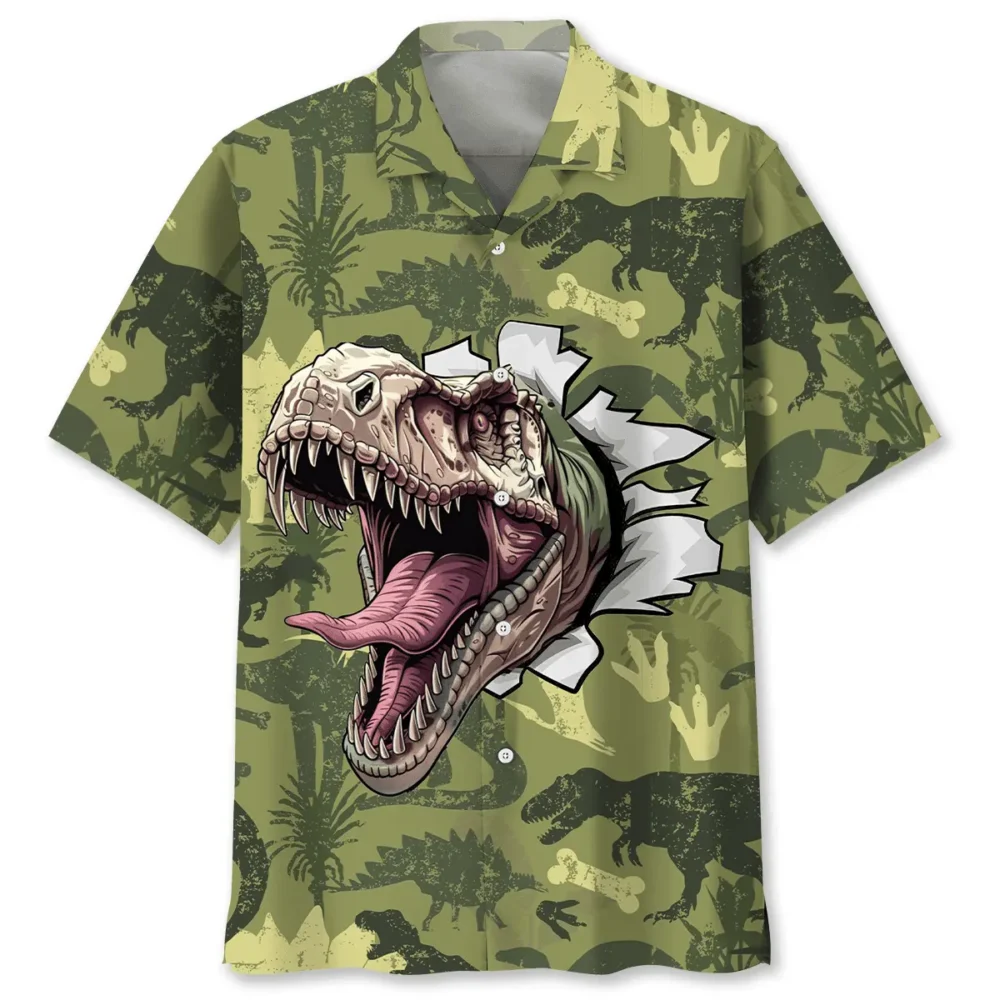 Funny Dinosaur Surfing Hawaiian Shirt BS2763963 - Been Store