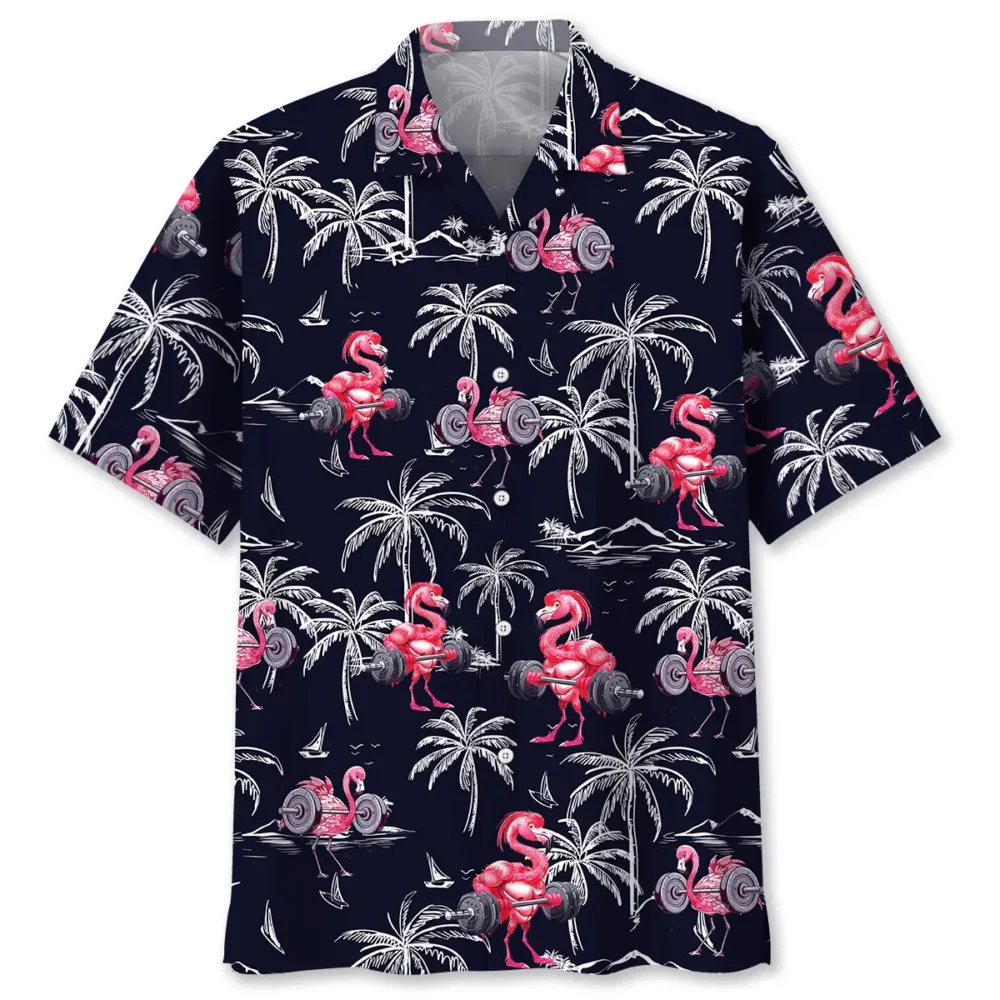 Funny Flamingo Gym Hawaiian Shirt BS2763432 - Been Store