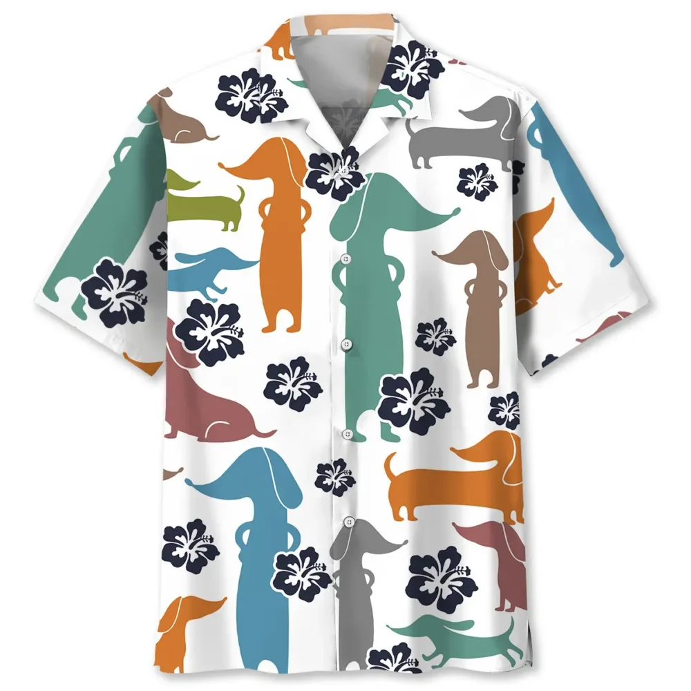 Funny Hibicus Dachshund Hawaiian Shirt BS2763543 - Been Store