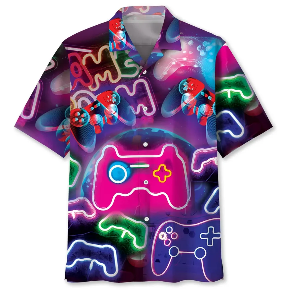 Funny Neon Video Game Hawaiian Shirt BS2763239 - Been Store