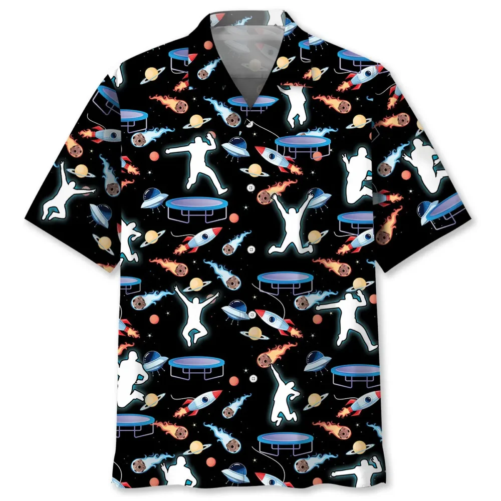 Galaxy Jumping Trampoline Hawaiian Shirt Men BS2763203 - Been Store