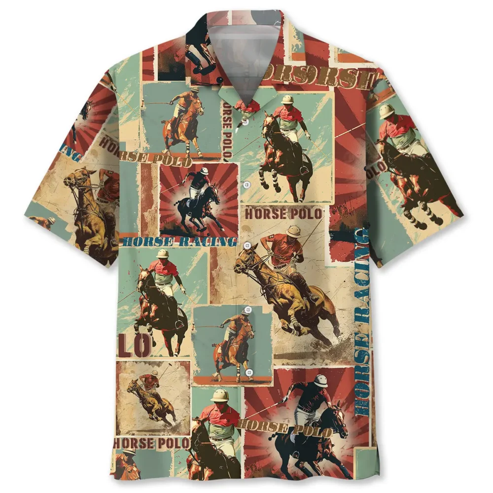 Horse Polo Sport Retro Magazine Hawaiian Shirt BS2763371 - Been Store