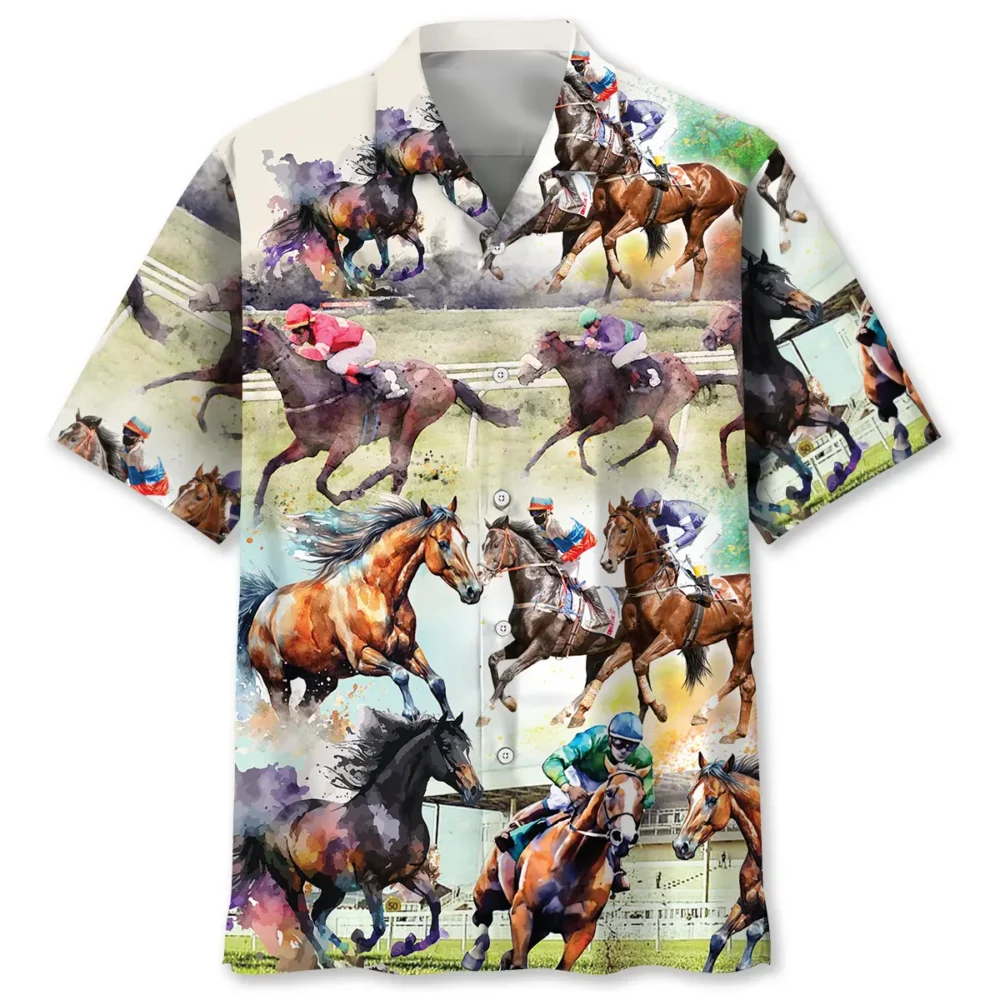 Horse Racing Hawaiian Shirt BS2763224 - Been Store
