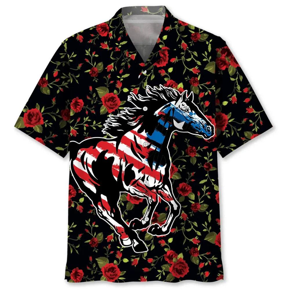 Horse Roses Hawaiian Shirt BS2763216 - Been Store