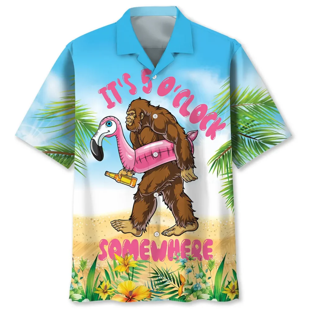 It's 5 O'clock Somewhere Bigfoot Hawaiian Shirt BS2763666 - Been Store