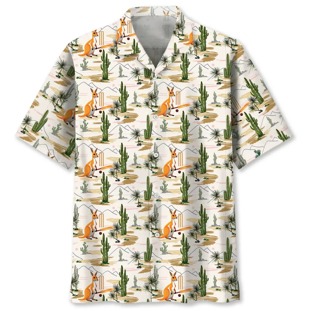 Kangaroo Cricket Hawaiian Shirt BS2763267 - Been Store