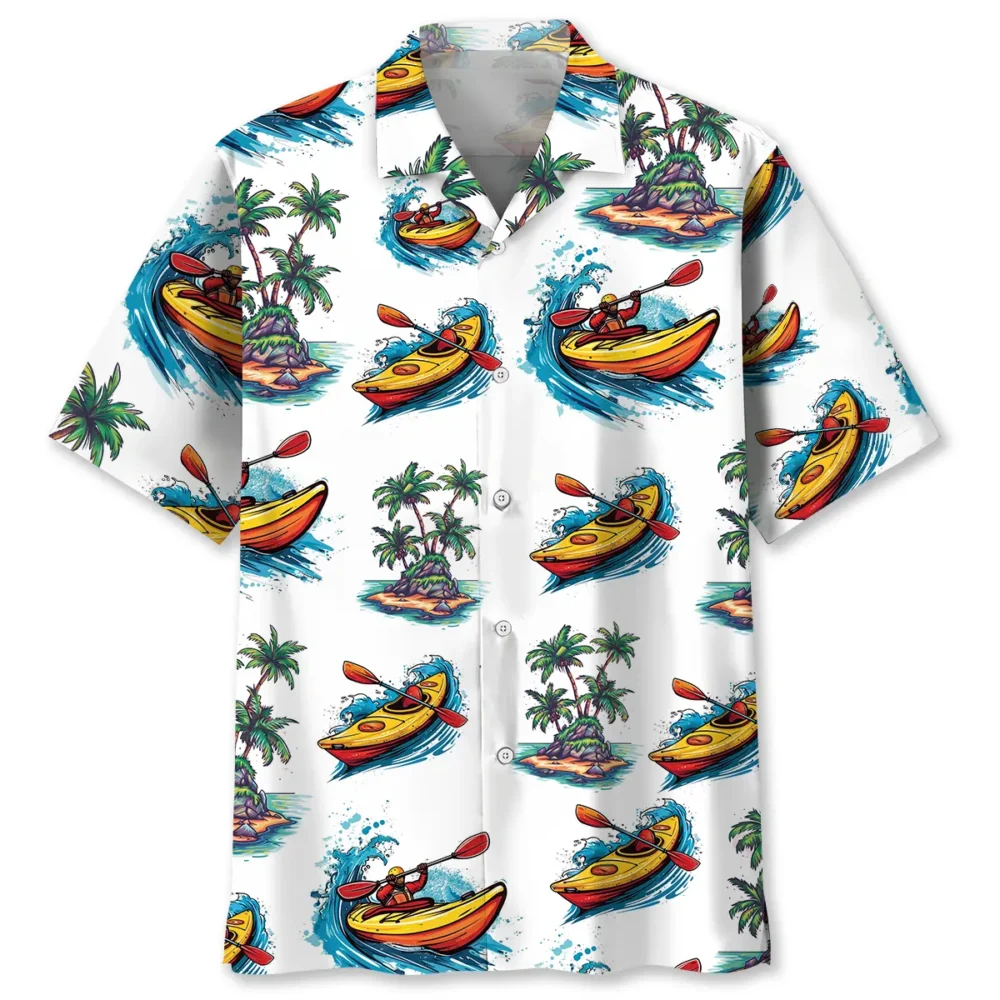 Kayaking Tropical Palm Tree Hawaiian Shirt BS2763373 - Been Store