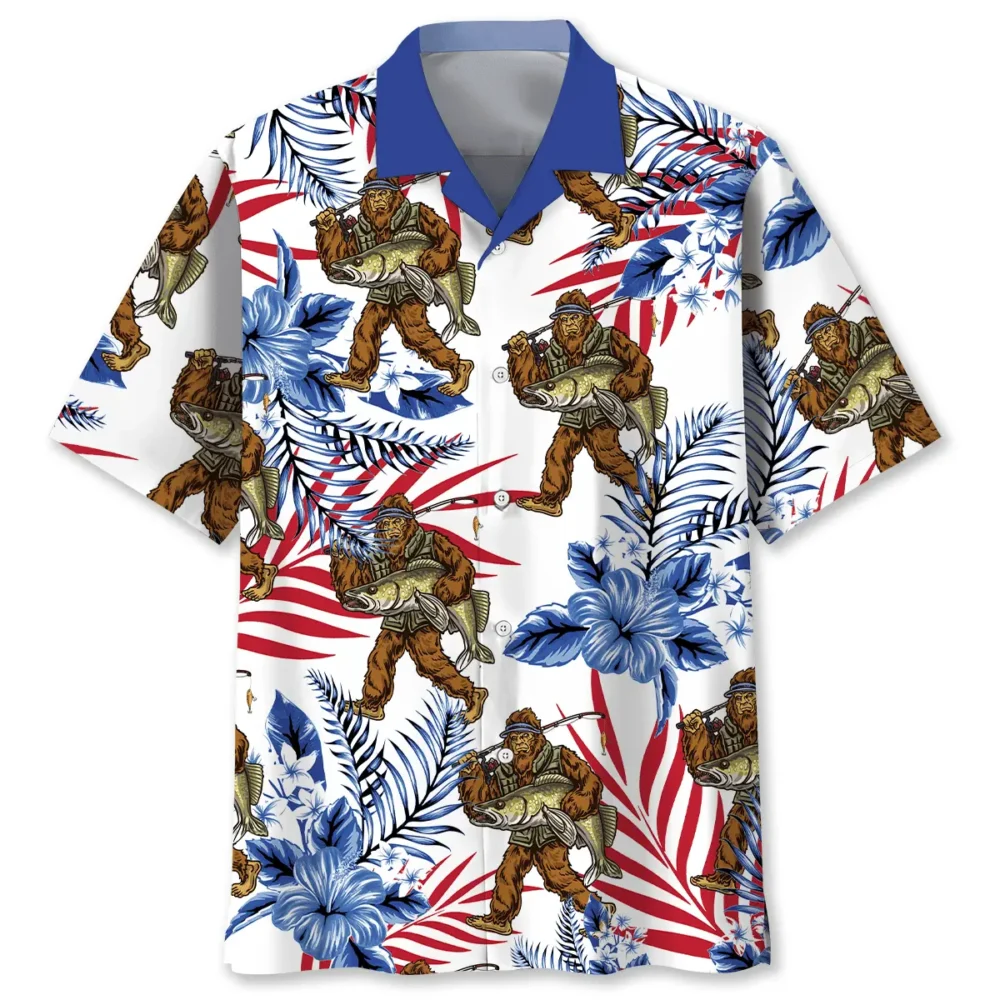 Let's Go Fishing Bigfoot Hawaiian Shirt BS2763957 - Been Store