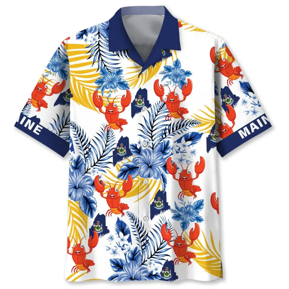 Maine State Proud Lobster Hawaiian Shirt BS2763932 - Been Store