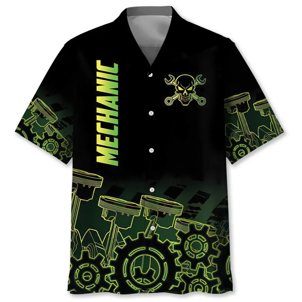 Mechanic Neon Hawaiian Shirt BS2763682 - Been Store