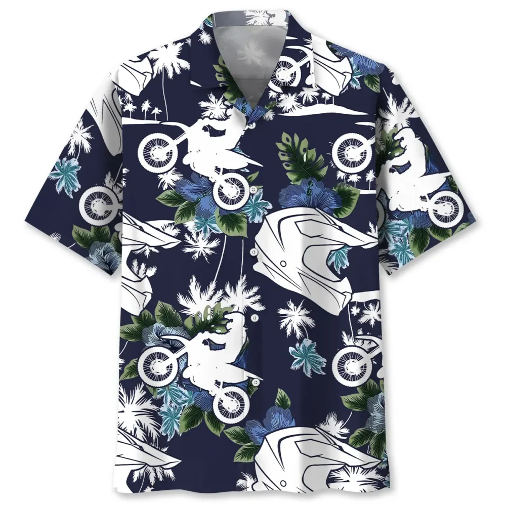 Motocross Blue Nature Hawaiian Shirt BS2763672 - Been Store
