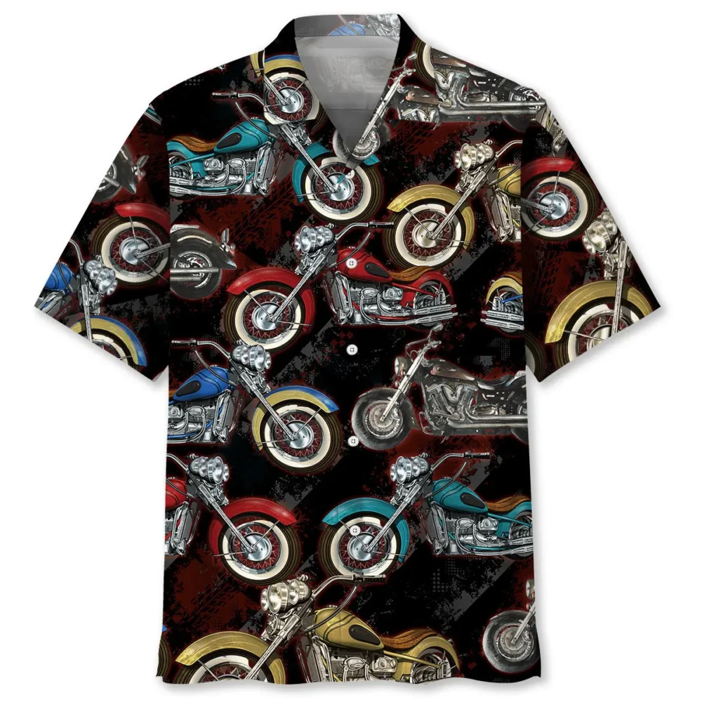 Motorcycle Black Hawaiian Shirt BS2763166 - Been Store
