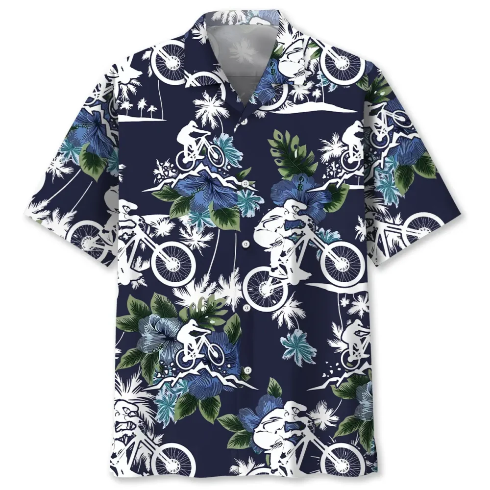 Mountain Bike Blue Nature Hawaiian Shirt BS2763640 - Been Store