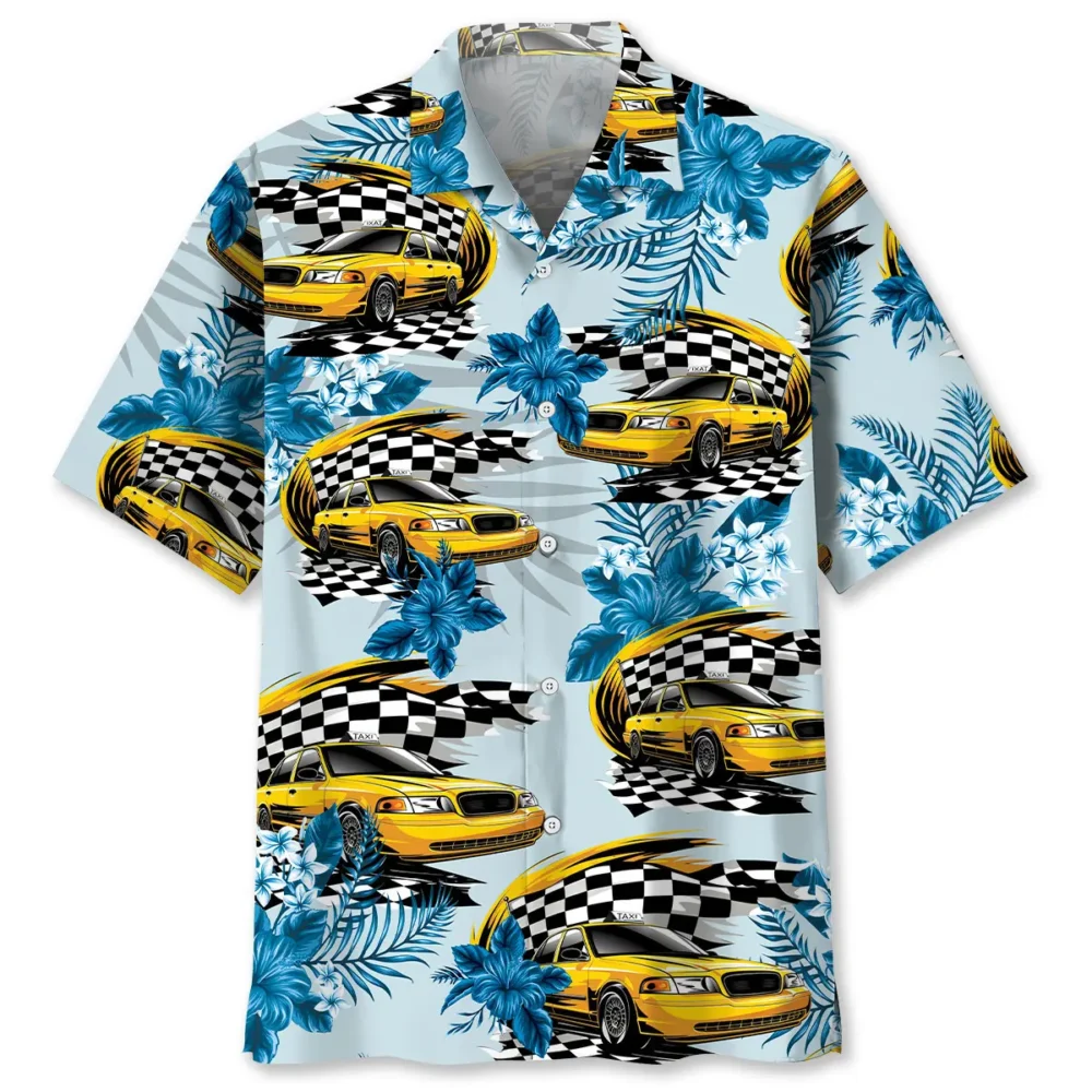 New York Yellow Taxi Car Racing Hawaiian Shirt BS2763521 - Been Store