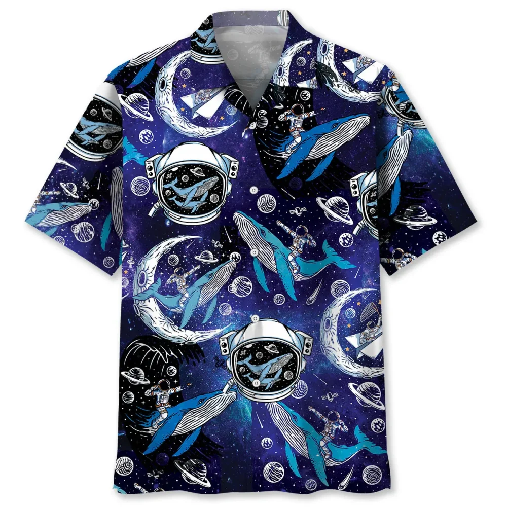 Outer Space Whale Hawaiian Shirt BS2763135 - Been Store