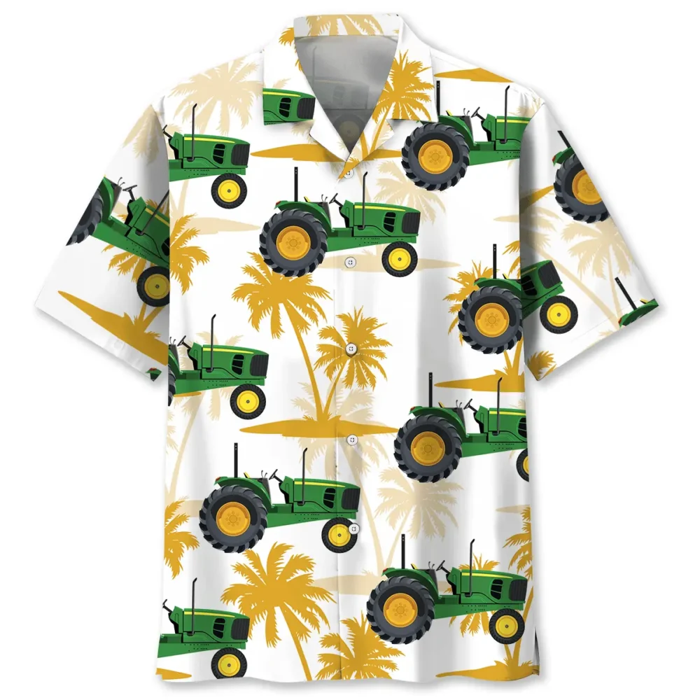 Palm Tree Green Tractor Hawaiian Shirt BS2763689 - Been Store