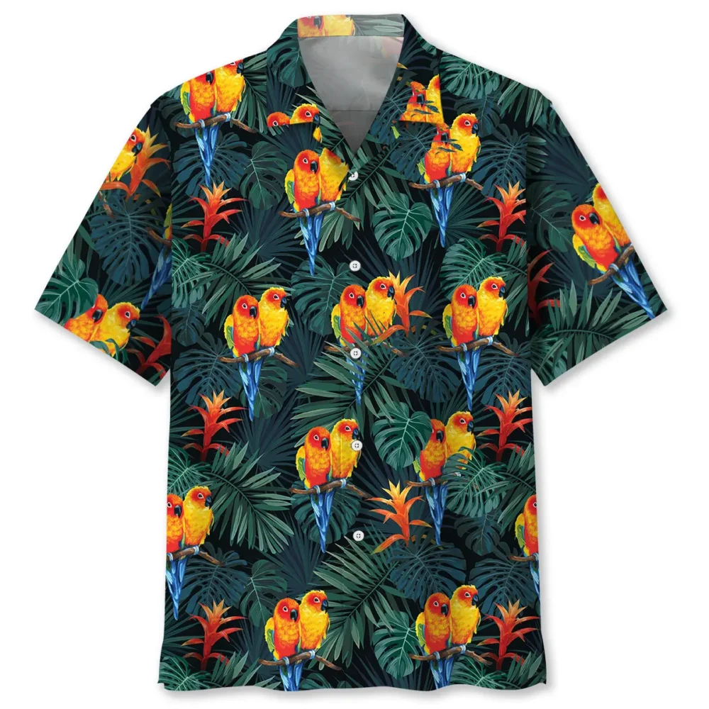 Parrot Dark Green Tropical Hawaiian Shirt BS2763470 - Been Store