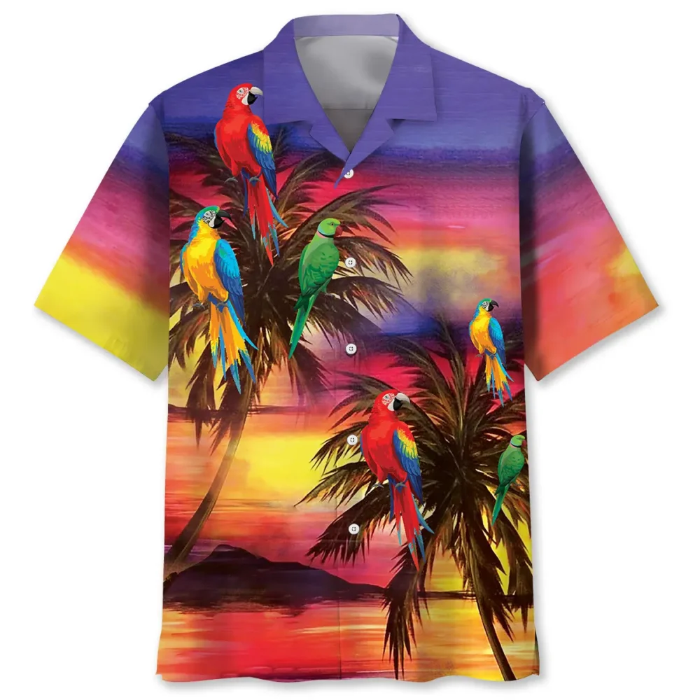 Parrot Sunset Beach Hawaiian Shirt BS2763466 - Been Store