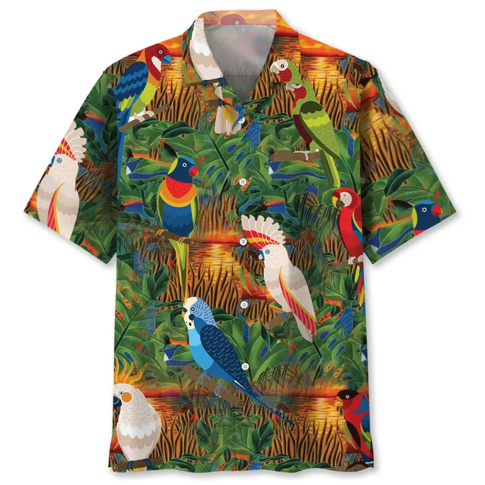 Parrot Sunset Marsh Hawaiian Shirt BS2763467 - Been Store