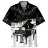 Piano Black & White Hawaiian Shirt BS2763940 - Been Store