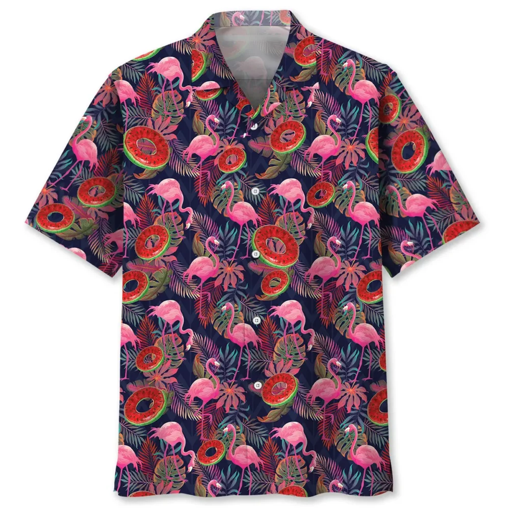 Pink Flamingo Watermelon Hawaiian Shirt BS2763184 - Been Store