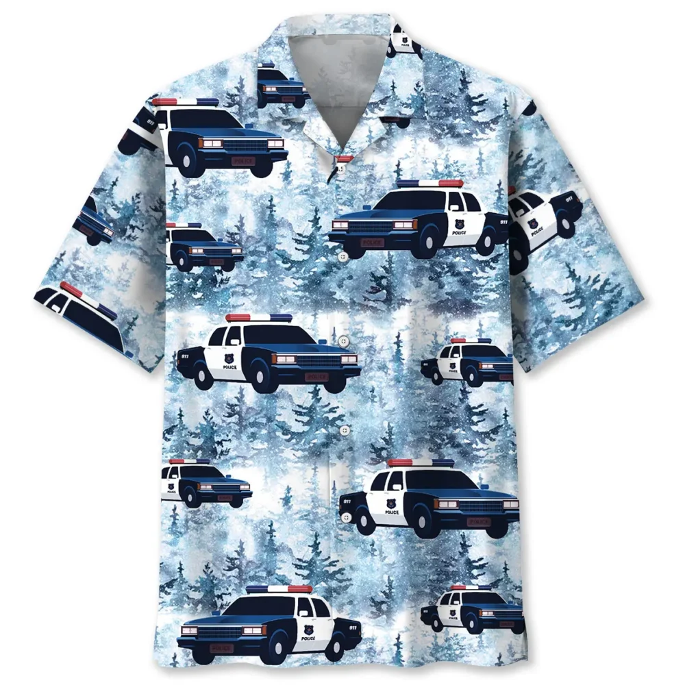 Police Car Hawaiian Shirt BS2763881 - Been Store