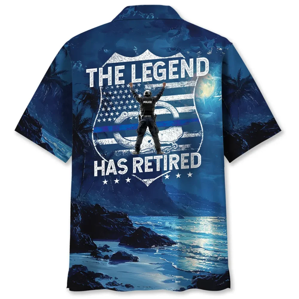 Police The Legend Has Retired Hawaiian Shirt BS2763757 - Been Store