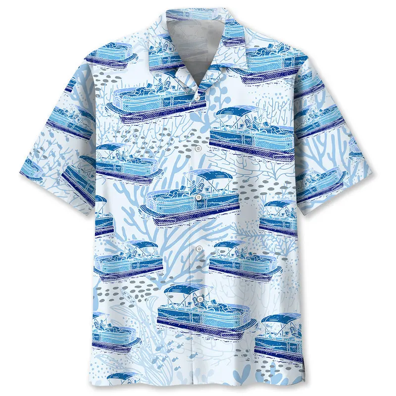 Pontoon Boat Blue Hawaiian Shirt BS2763616 - Been Store