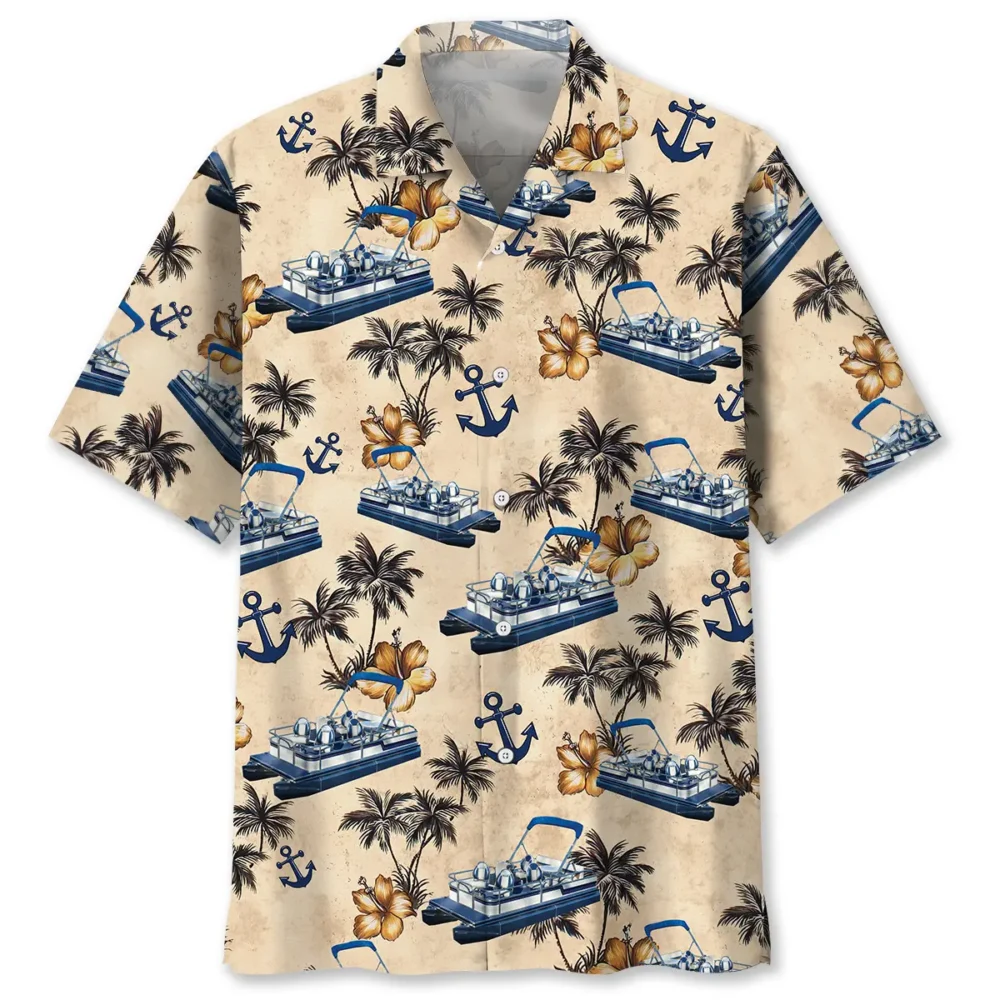 Pontoon Palm Tree Hawaiian Shirt BS2763130 - Been Store