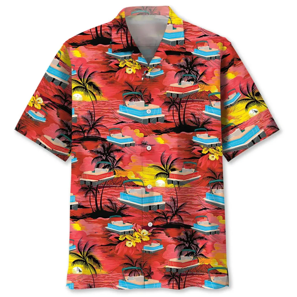 Pontoon Retro Hawaiian Shirt BS2763129 - Been Store